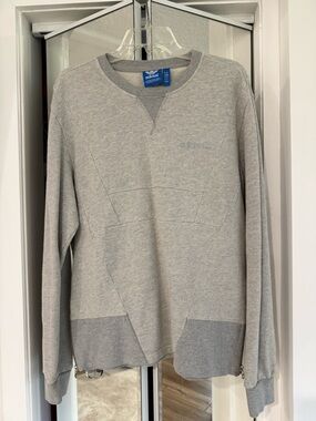 adidas Men’s Gray Crewneck Sweatshirt